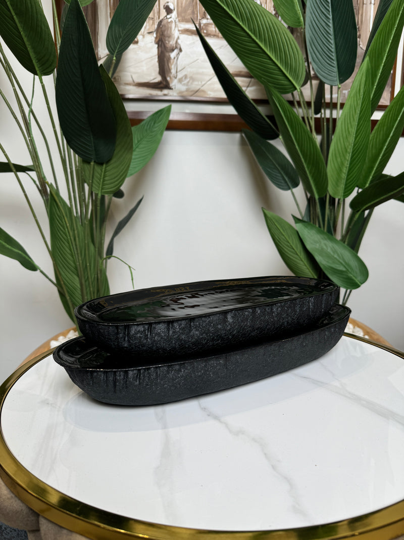 plateau décoratif bateau noire