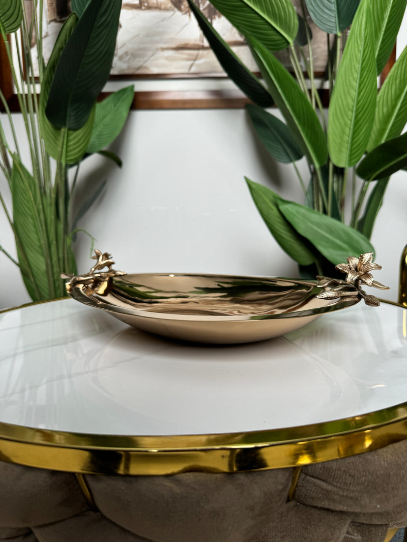 Plateau Chrome Bronze Floral ✨🌿